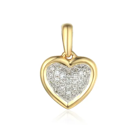 ZŁOTA 585 ZAWIESZKA SERCE DIAMENTY NA PREZENT