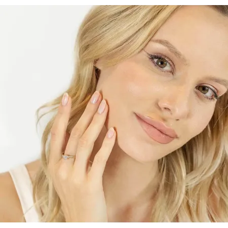 ZŁOTY ZARĘCZYNOWY PIERŚCIONEK Z BRYLANTAMI