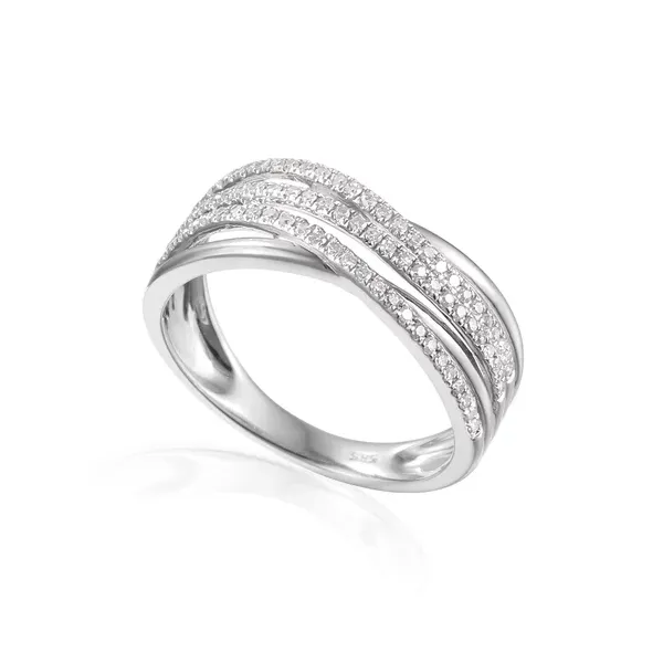 Pierścionek Brylanty Białe Złoto pr 585 Grawer