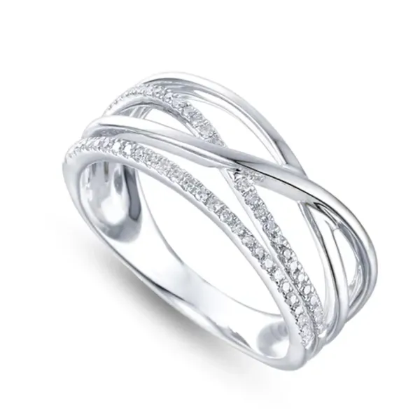 Pierścionek Brylanty Białe Złoto pr 585 Grawer