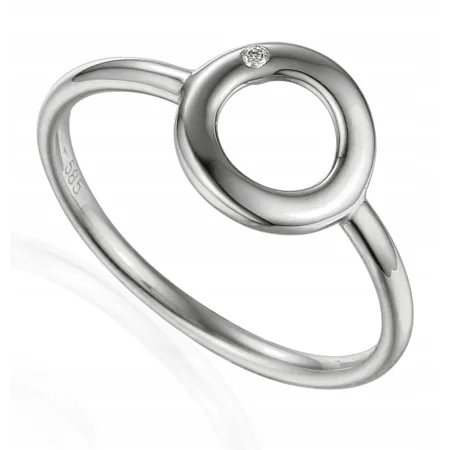 ZŁOTY PIERŚCIONEK KÓŁKO DIAMENT 585 ŻÓŁTY