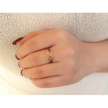 PIERŚCIONEK SZAFIR ŻÓŁTE LUB BIAŁE ZŁOTO 585