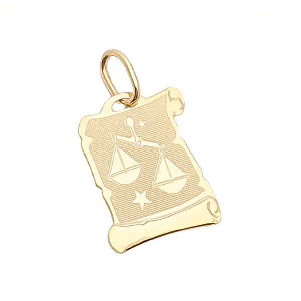 ZŁOTA ZAWIESZKA ZNAK ZODIAKU WAGA pr.585