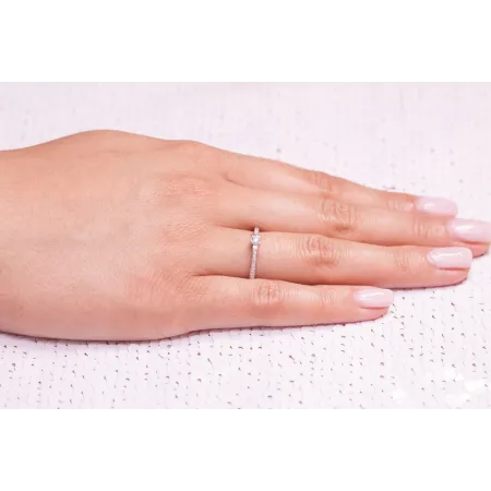 PIERŚCIONEK ZŁOTY 585 ZARĘCZYNOWY Z BRYLANTAMI