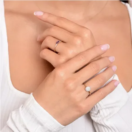 ZŁOTY PIERŚCIONEK DIAMENTY PRÓBA 585 NA PREZENT