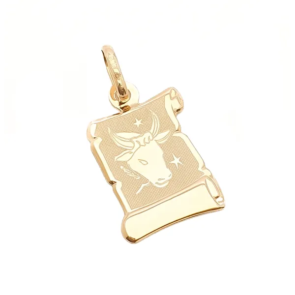 ZŁOTA 585 ZAWIESZKA DUŻY ZNAK ZODIAKU BYK
