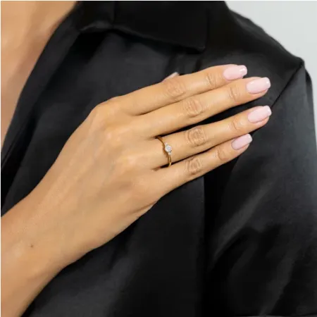 ZŁOTY ZARĘCZYNOWY PIERŚCIONEK BRYLANTY pr 585