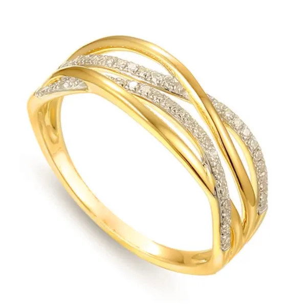 Złoty Pierścionek Diamenty Próba 585 Grawer