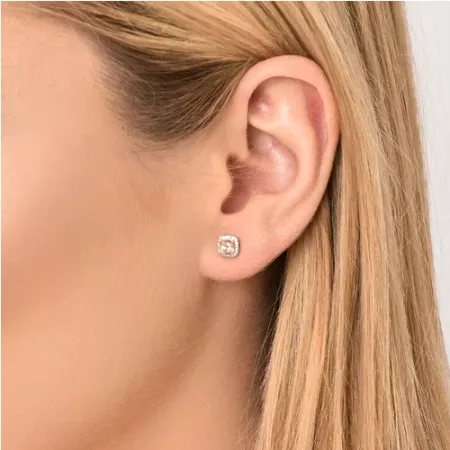 KOLCZYKI MORGANIT DIAMENTY RÓŻOWE ZŁOTO pr 585