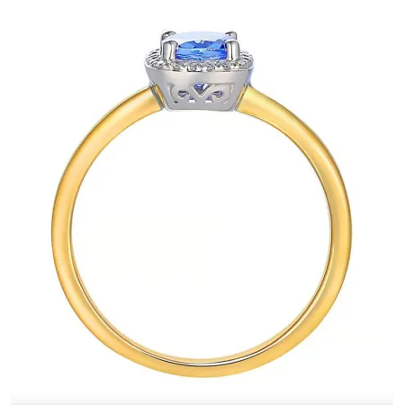 Pierścionek Tanzanit Diamenty Prezent pr 585