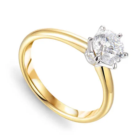 ZŁOTY 585 PIERŚCIONEK ZARĘCZYNOWY DIAMENT LAB 1ct