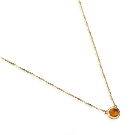 Naszyjnik Złoty Celebrytka z Cytrynem