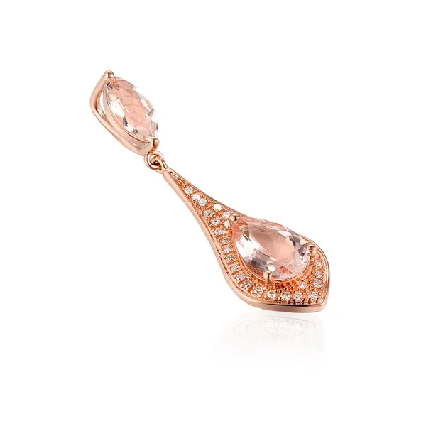 ELEGANCKA ZAWIESZKA MORGANIT DIAMENTY PRÓBA 585