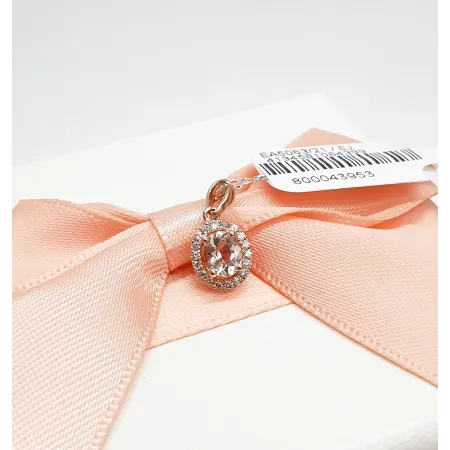 ZAWIESZKA MORGANIT DIAMENTY 585 RÓŻOWE ZŁOTO