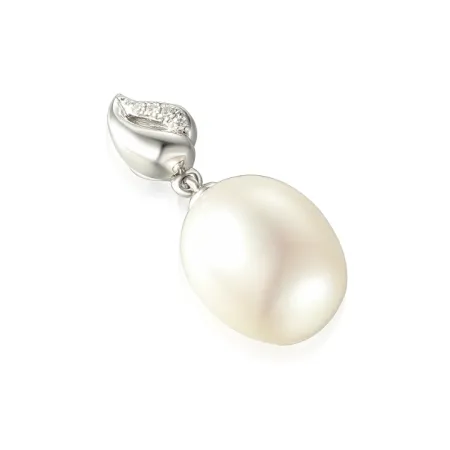 ZŁOTA ZAWIESZKA PERŁA DIAMENTY pr 585 PREZENT