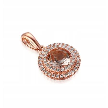 Zawieszka 585 Morganit Diamenty Różowe Złoto