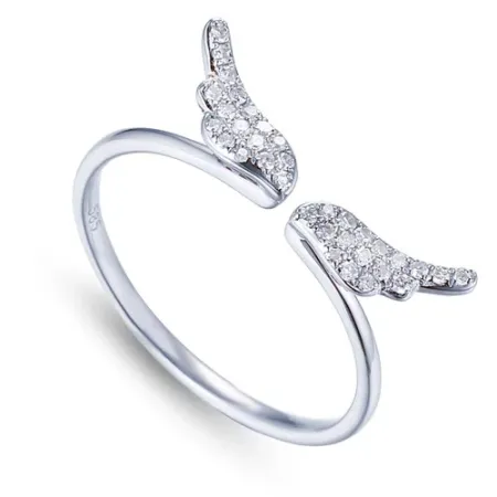 PIERŚCIONEK DIAMENTY 585 BIAŁE ZŁOTO NA PREZENT