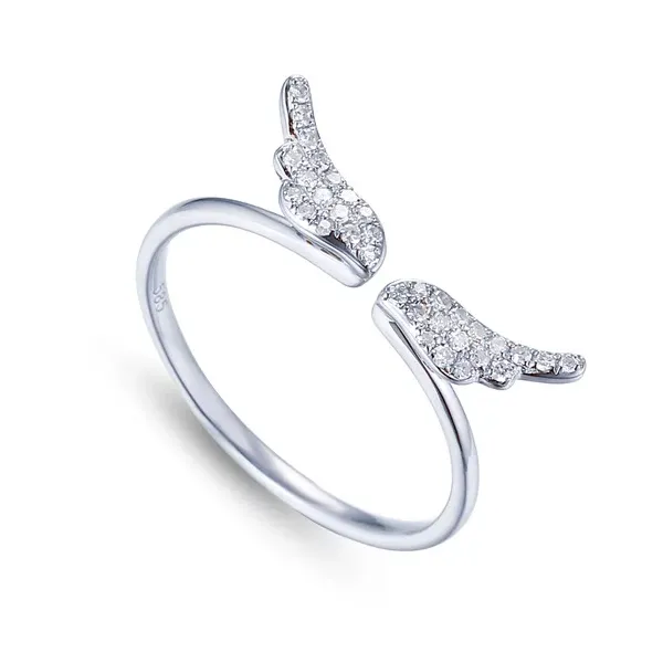 PIERŚCIONEK DIAMENTY 585 BIAŁE ZŁOTO NA PREZENT