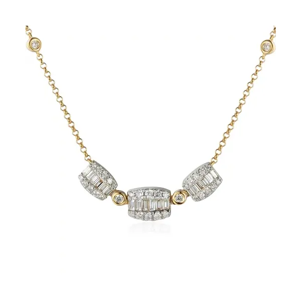 Złoty Naszyjnik 585 z Diamentami Idealny Prezent