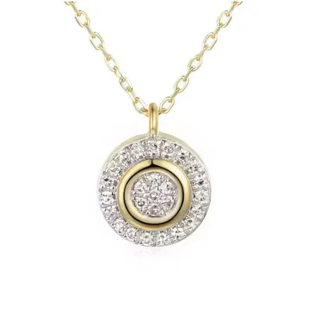 ZŁOTY NASZYJNIK DIAMENTY PRÓBA 585