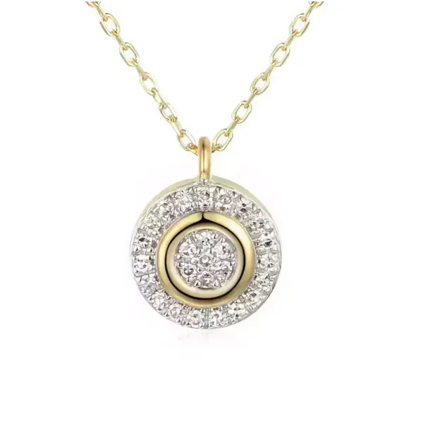 ZŁOTY NASZYJNIK DIAMENTY PRÓBA 585