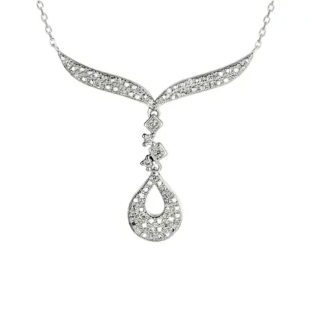 Elegancki Naszyjnik Diamenty pr 585 Białe Złoto