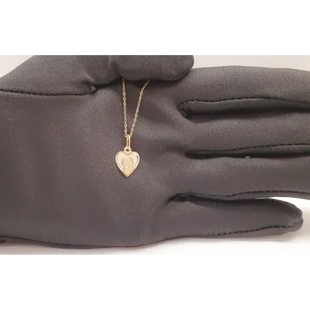 Złoty Medalik 585 Serce Matka Boska Modląca Się