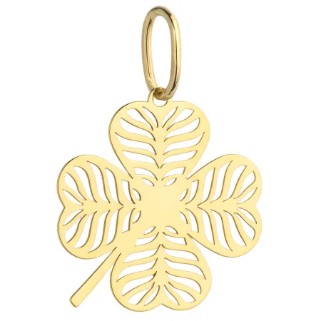 Złota Zawieszka 585 Koniczynka Czterolistna