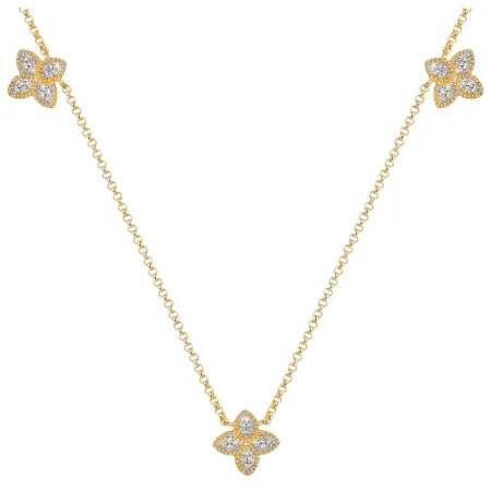 Złoty Elegancki Naszyjnik 585 z Diamentami 