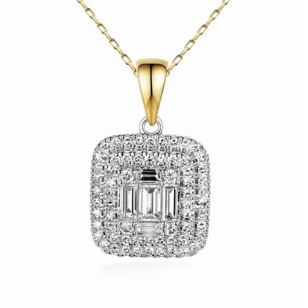 ZŁOTA EKSKLUZYWNA ZAWIESZKA Z DIAMENTAMI PREZENT