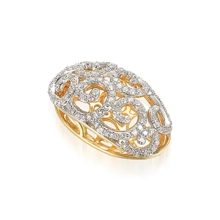 Złota Elegancka Zawieszka Diamenty Próba 585