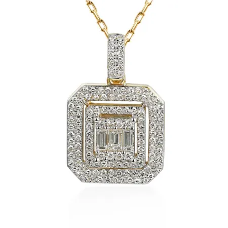 ZŁOTA EKSKLUZYWNA 585 ZAWIESZKA Z DIAMENTAMI