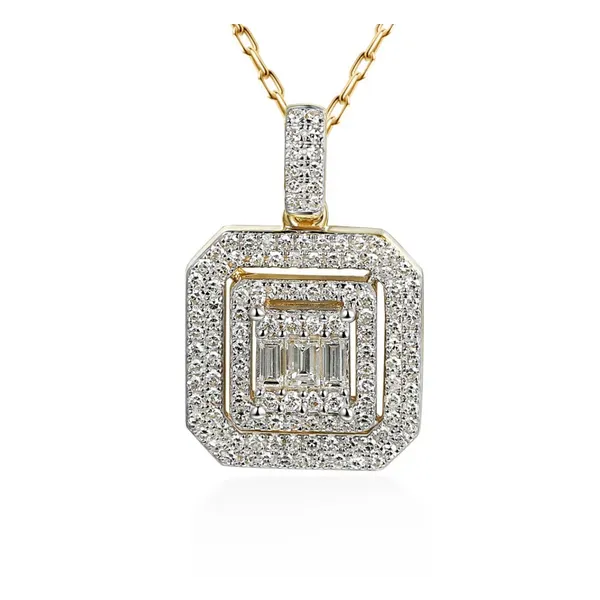 ZŁOTA EKSKLUZYWNA 585 ZAWIESZKA Z DIAMENTAMI