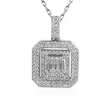 ZAWIESZKA W BIAŁYM ZŁOCIE DIAMENTY PRÓBA 585