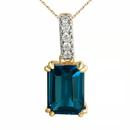 ZAWIESZKA TOPAZ LONDON BLUE I DIAMENTY pr 585