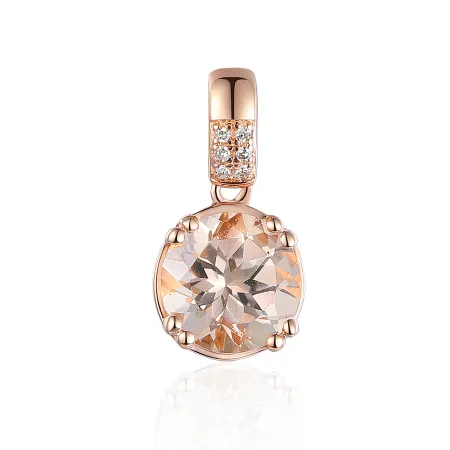 Zawieszka Morganit Diamenty Próba 585 na Prezent