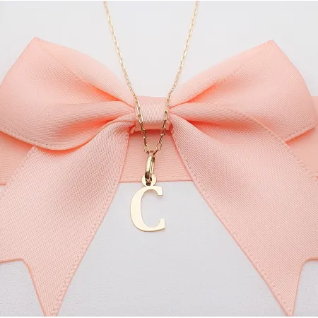 Złota Zawieszka Mała Literka ''C'' pr 585