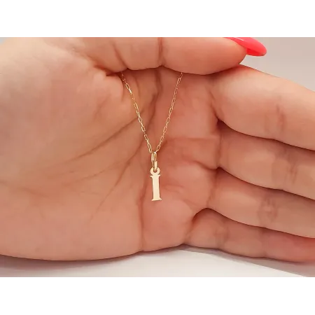 Złota Zawieszka Mała Literka ''I'' pr 585