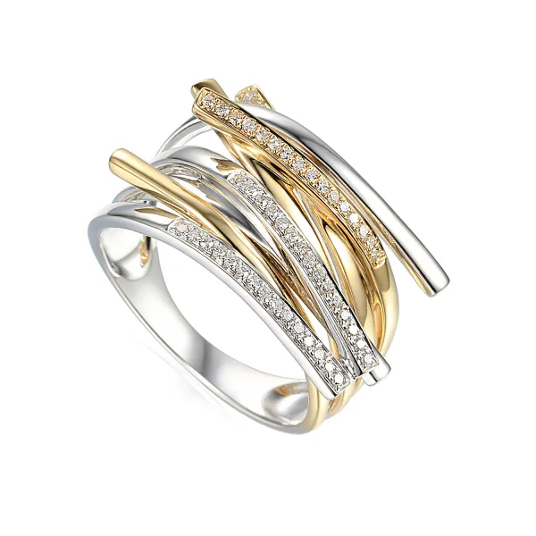 EKSKLUZYWNY ZŁOTY PIERŚCIONEK DIAMENTAMI 0,25CT