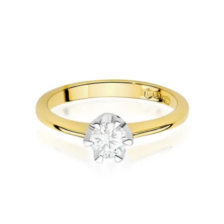 Złoty Pierścionek 585 Zaręczynowy Brylant 0,70ct