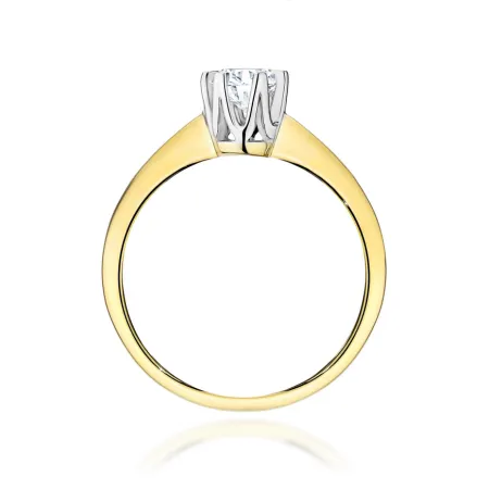 Złoty Pierścionek 585 Zaręczynowy Brylant 0,70ct