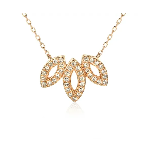 Naszyjnik w Różowym Złocie Diamenty Próba 585