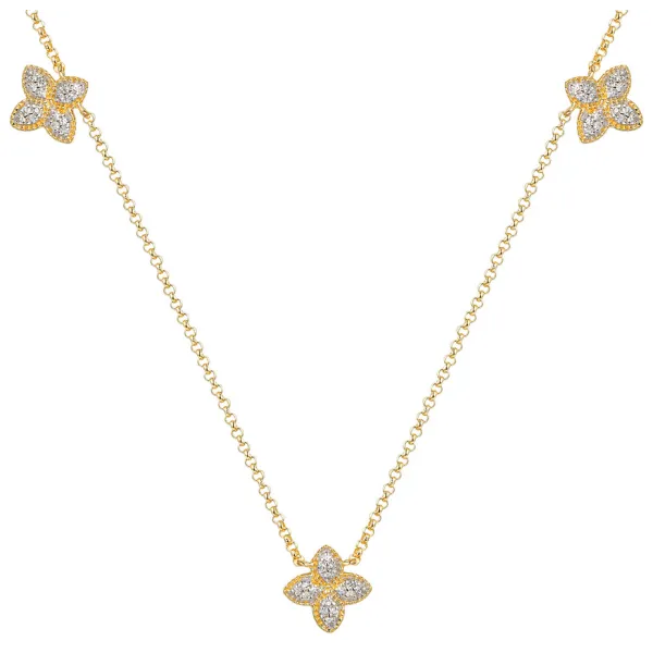 Złoty Elegancki Naszyjnik 585 z Diamentami 