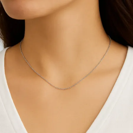 Złoty Łańcuszek ANKIER PEŁNY Białe Złoto Regulacja