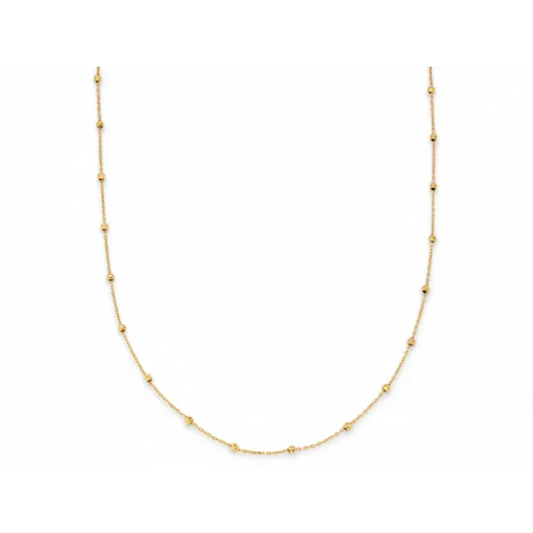 Złoty Naszyjnik 585 Złote Kulki Diamentowane 