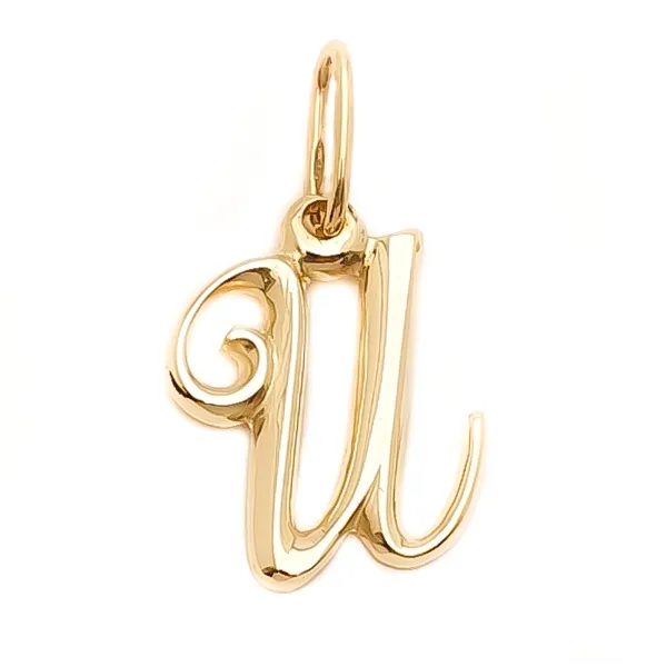 ZŁOTA ZAWIESZKA 585 LITERKA U