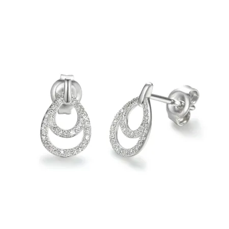 ZŁOTE 585 KOLCZYKI Z DIAMENTAMI SZTYFT