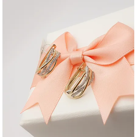 Kolczyki z Diamentami pr 585 Zapięcie Angielskie