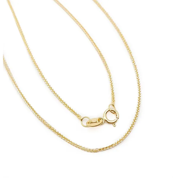 ZŁOTY ŁAŃCUSZEK  LISI OGON 50cm PEŁNE ZŁOTO