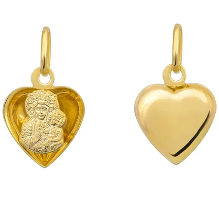 Złoty 585 Łańcuszek z Medalikiem 45cm